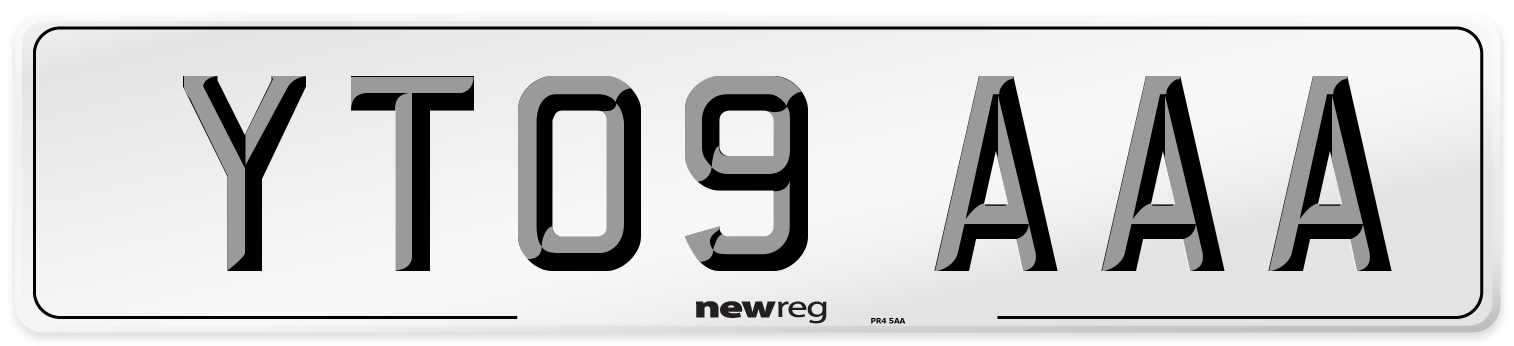 YT09 AAA Number Plate from New Reg
